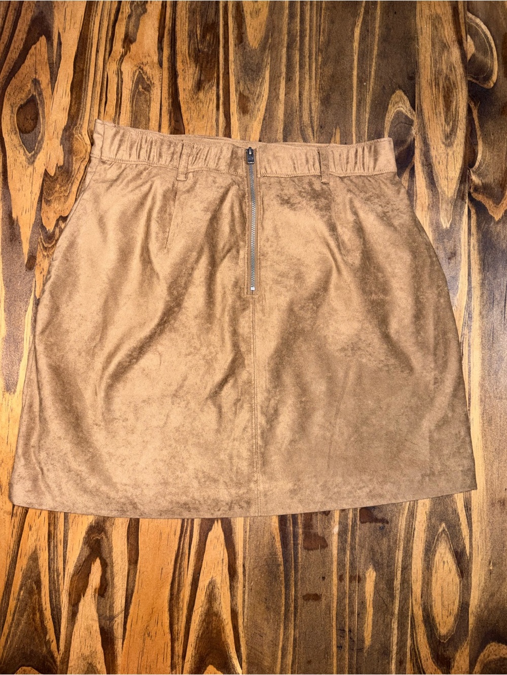 NEW Hollister Skirt Small brown Ultra High Rise Suede A Line Mini Women